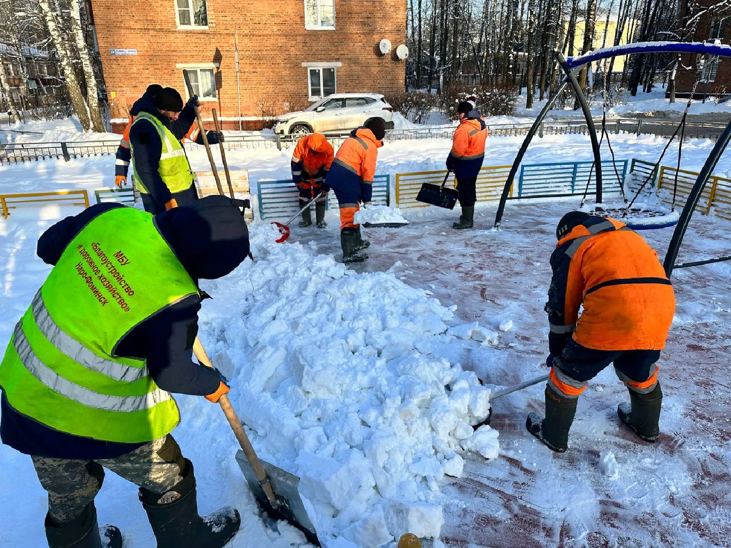детская игровая площадка, уборка общественных территорий, наро-фоминск,
