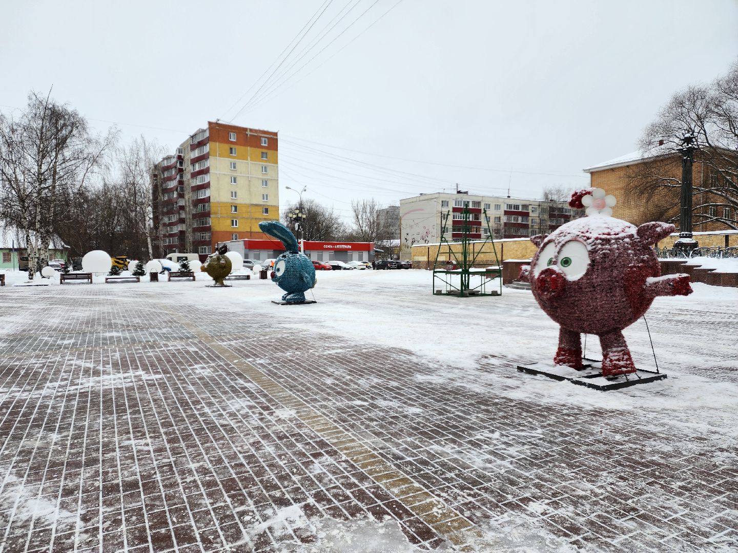 раменское, благоустройство, Площадь молодежи, Смешарики,