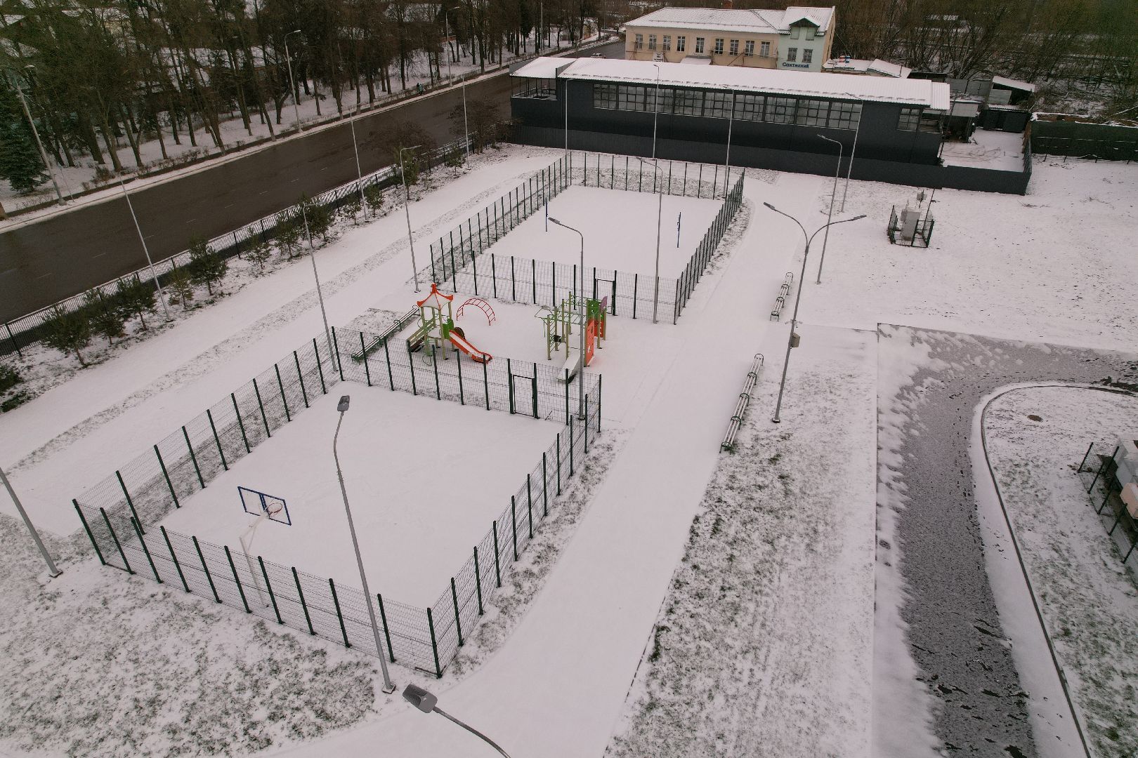 видео с коптера, школа, богородский,