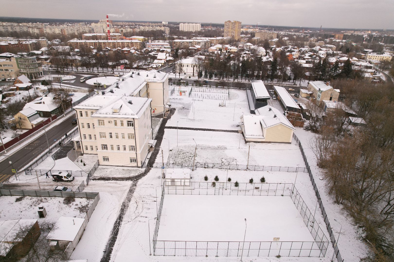 видео с коптера, школа, богородский,