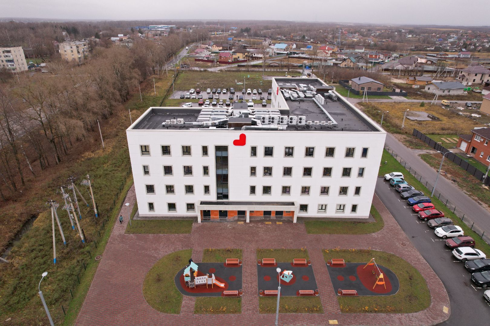 подлипки, коломна, видео с коптера, поликлиника,