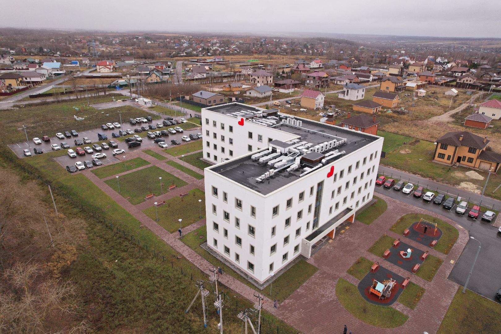 подлипки, коломна, видео с коптера, поликлиника,