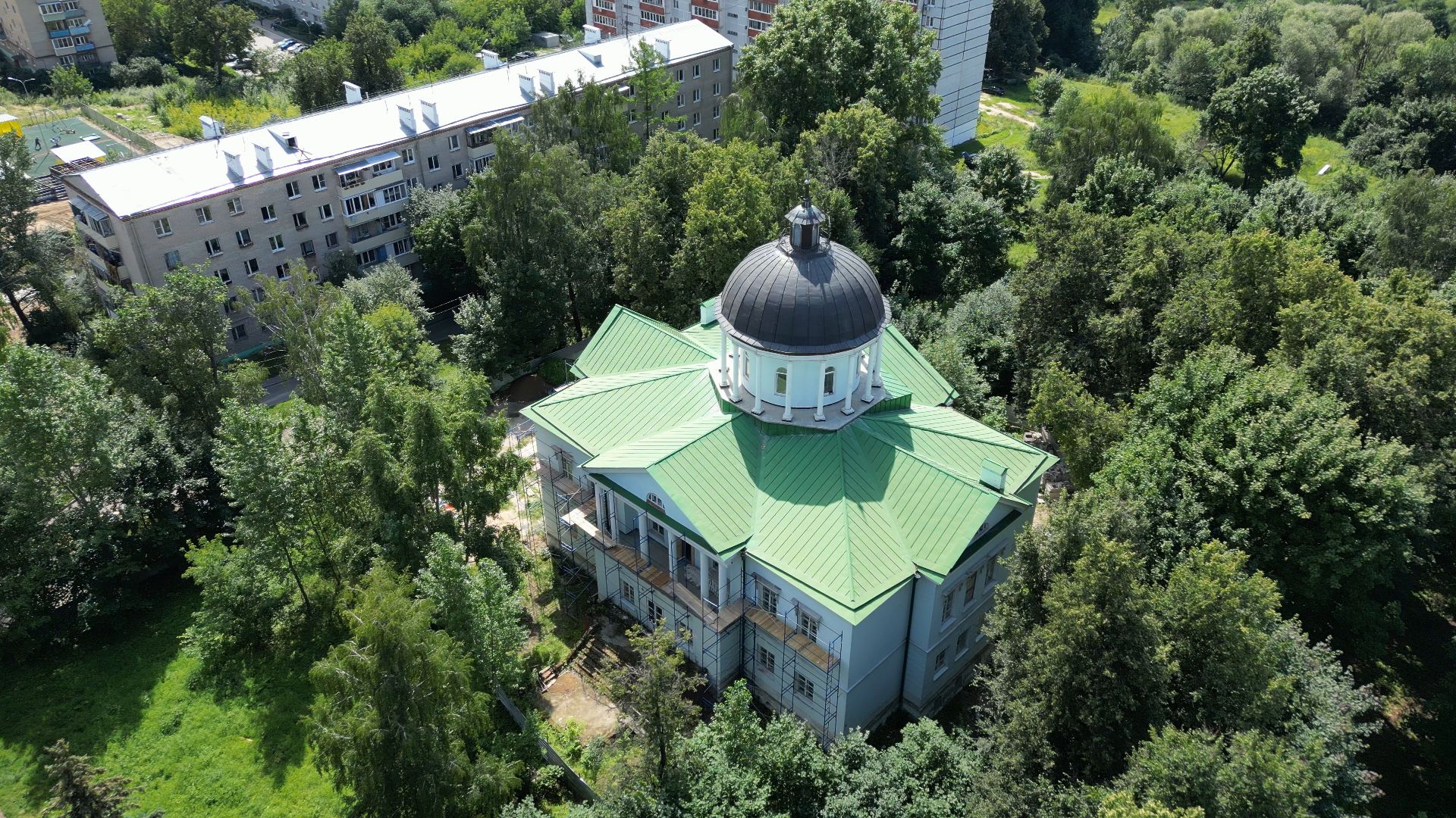 петровское, лыткарино, видео с коптера,