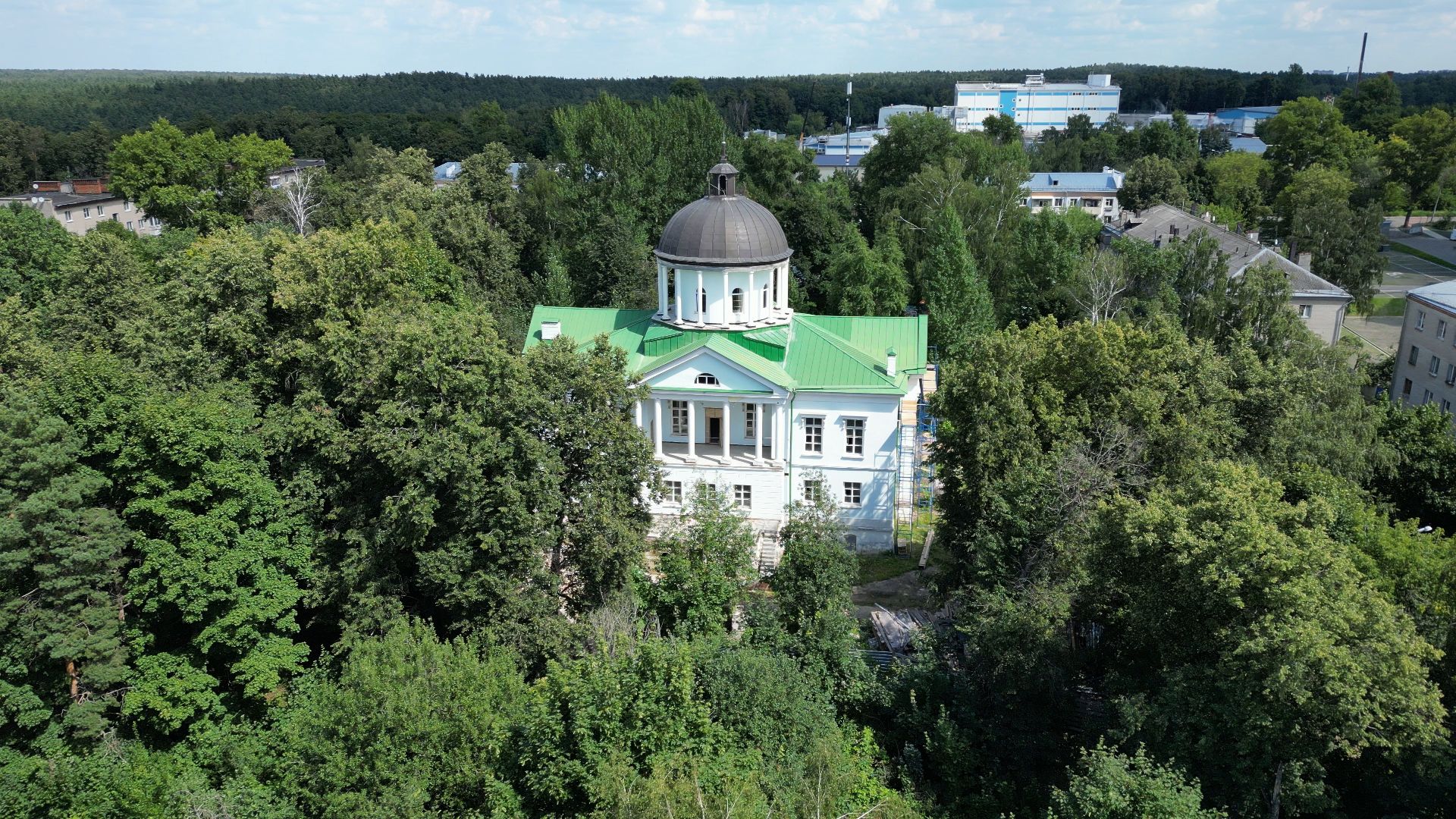 петровское, лыткарино, видео с коптера,
