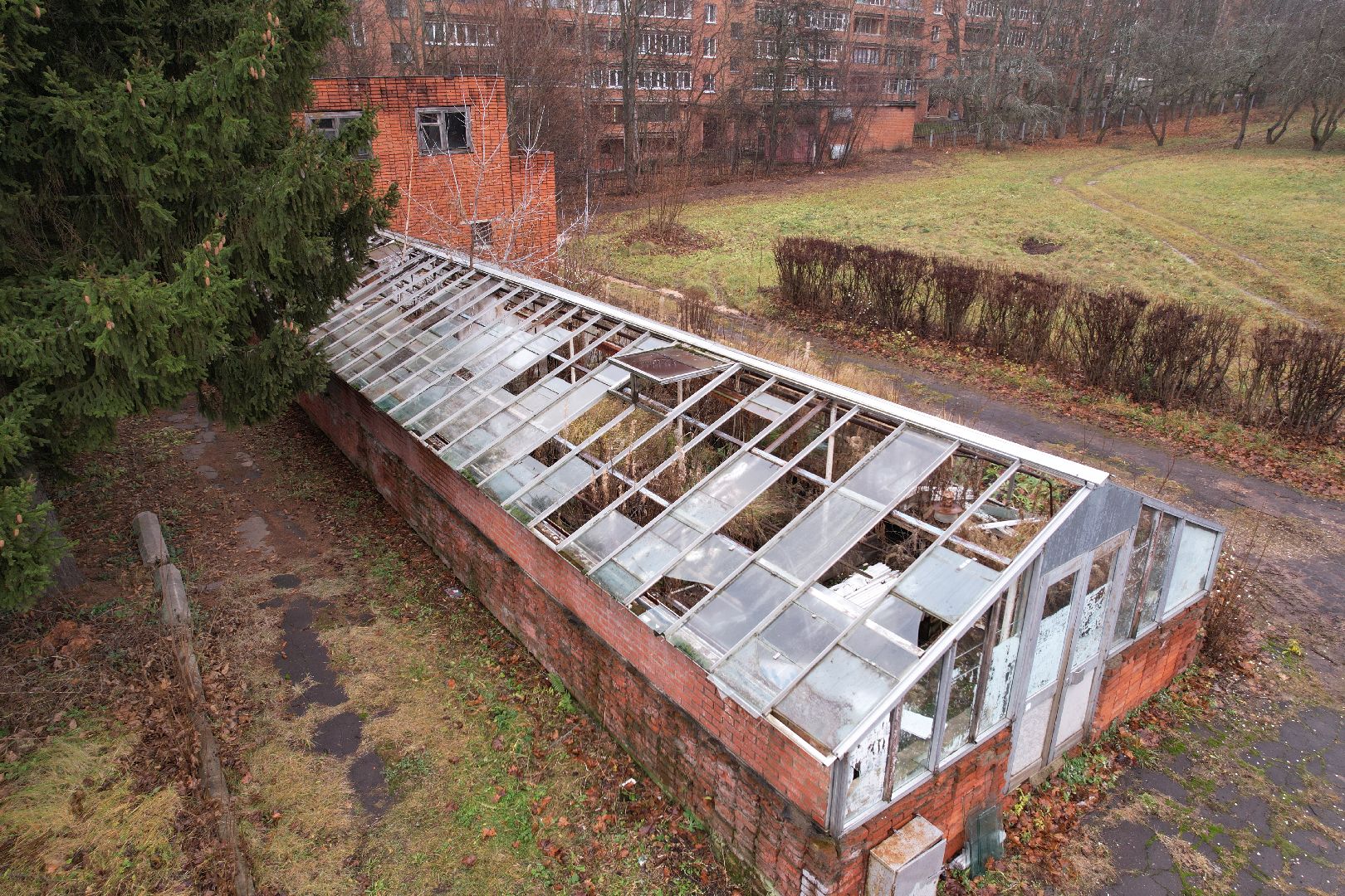 пущино, гимназия, видео с коптера,