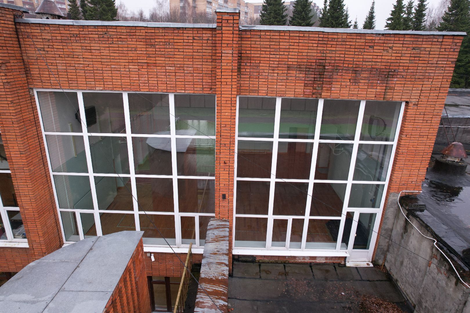 пущино, гимназия, видео с коптера,