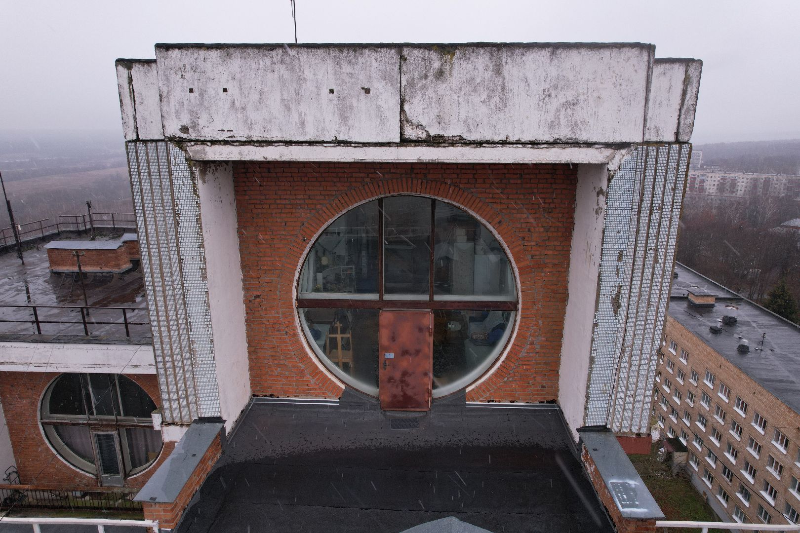 пущино, видео с коптера, дом аспиранта,