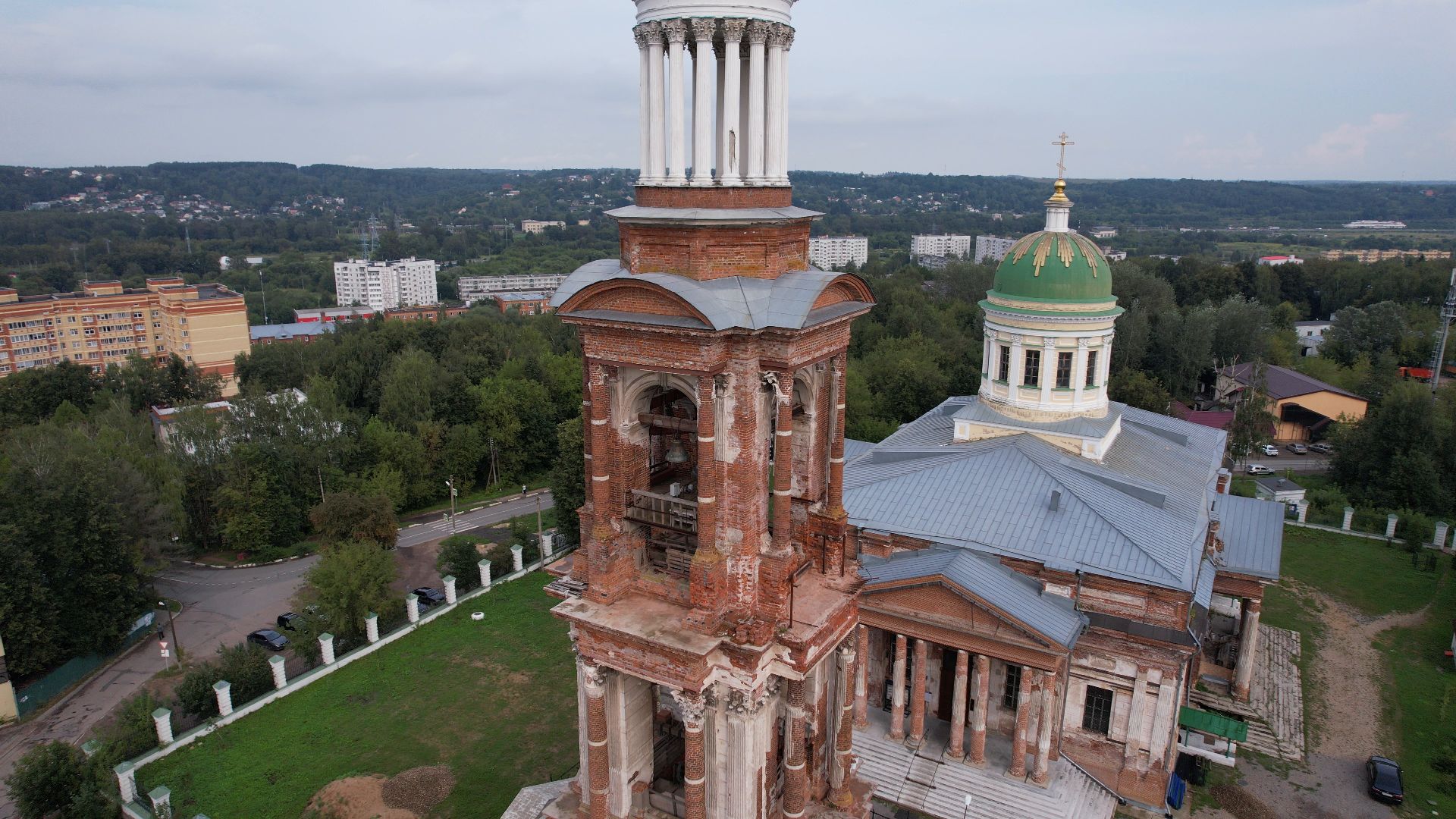 яхрома, видео с коптера, собор,