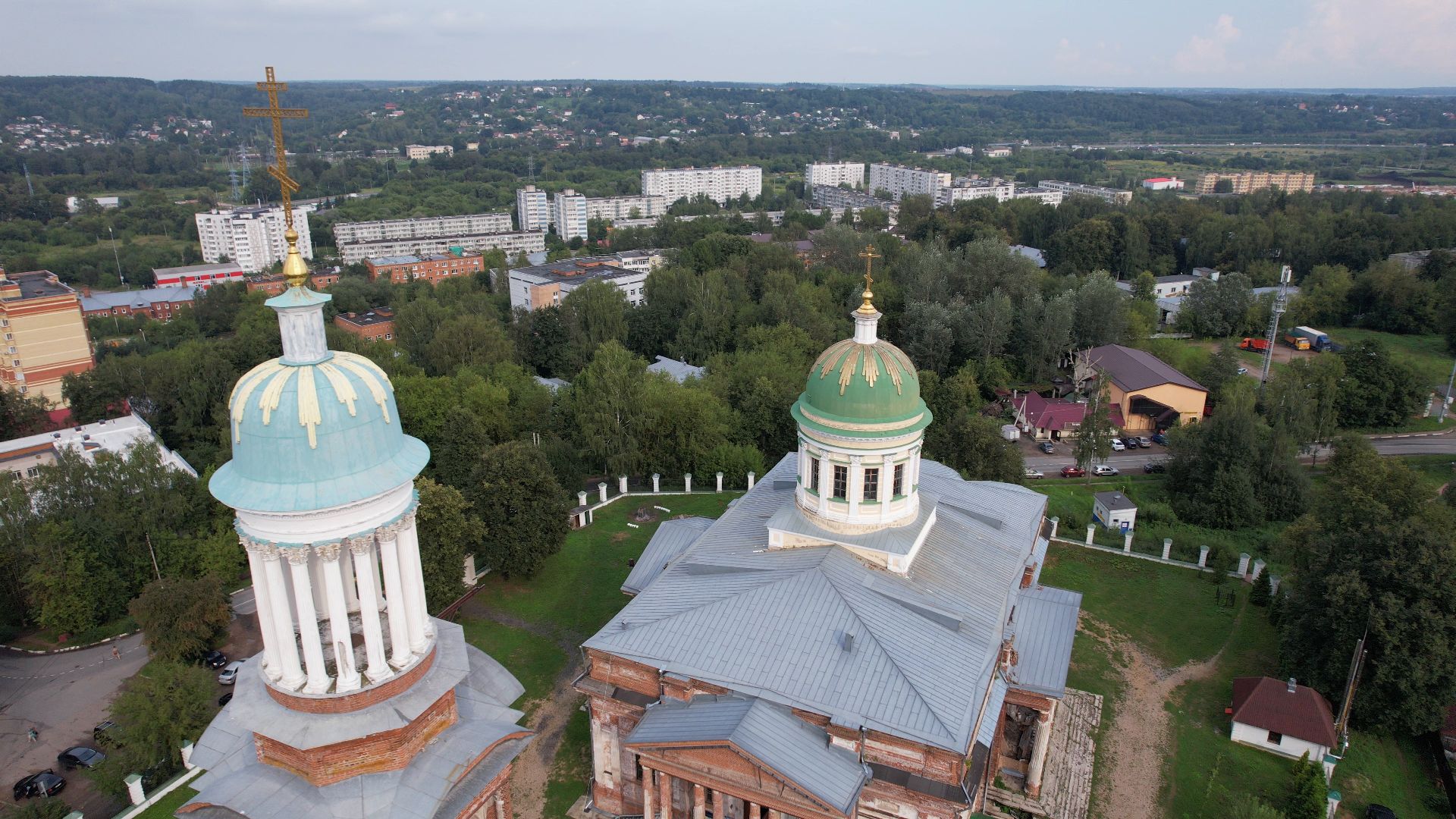 яхрома, видео с коптера, собор,