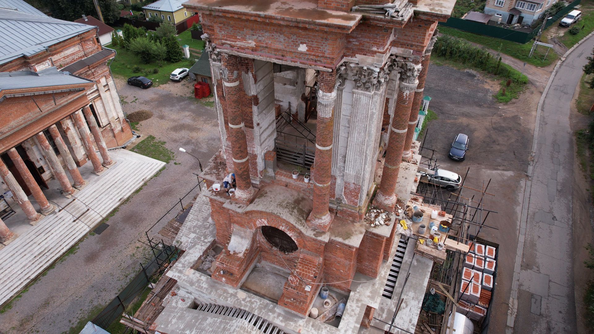 яхрома, видео с коптера, собор,