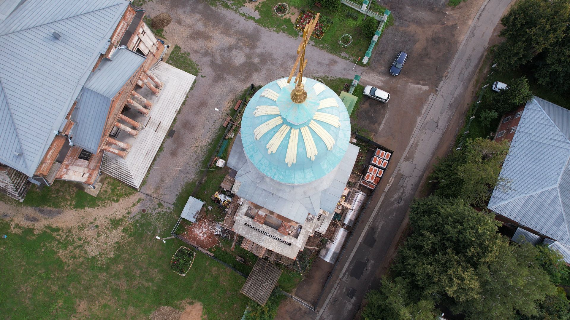 яхрома, видео с коптера, собор,