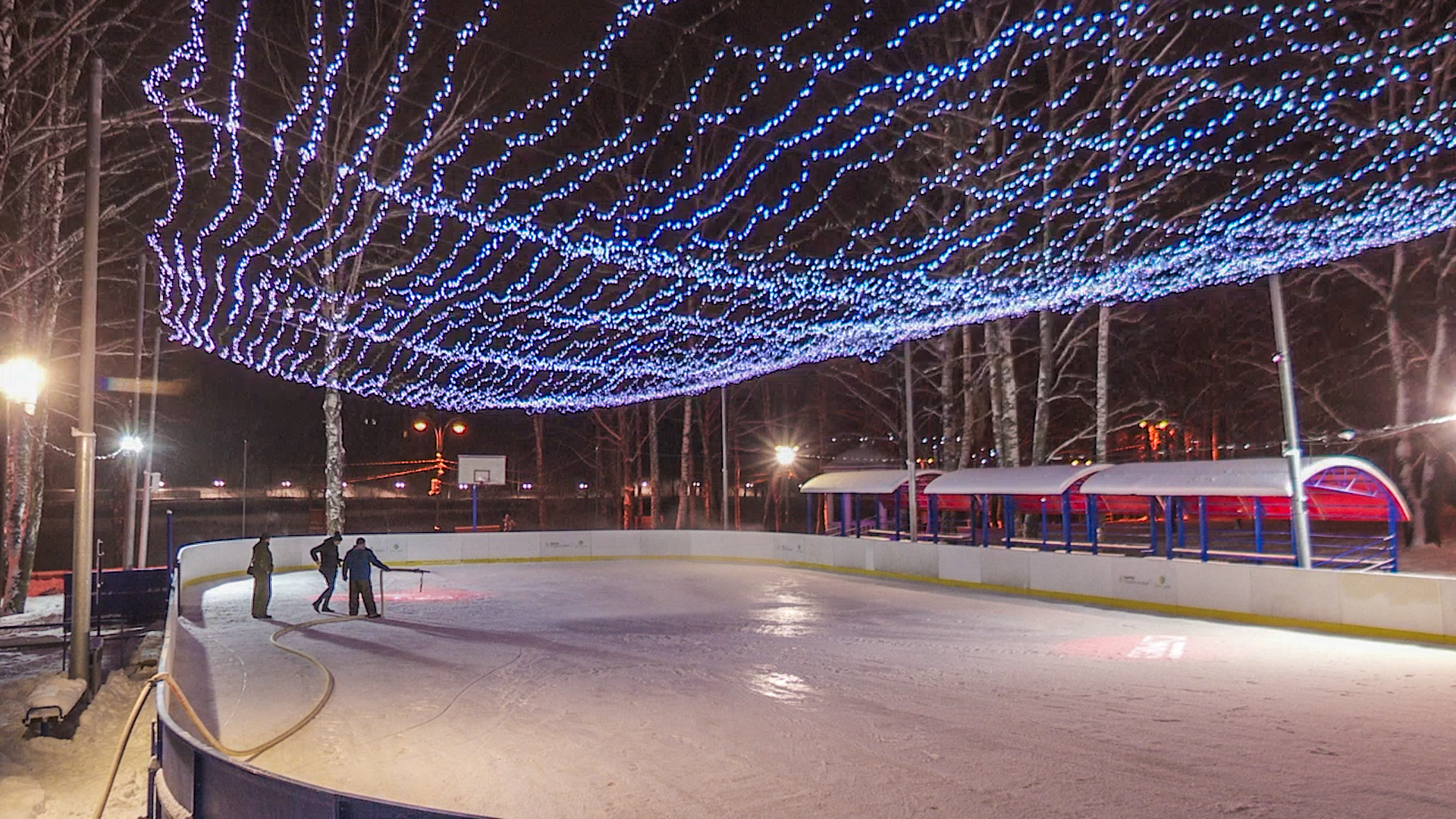 Клин, общество, каток, новый год, зима,