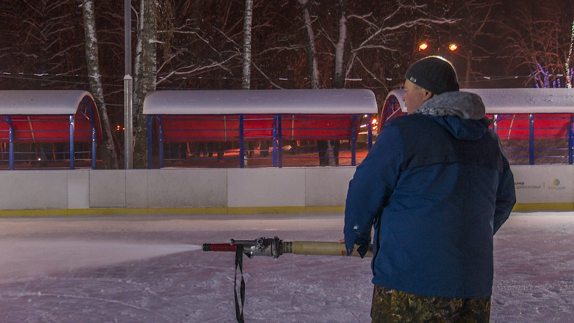 Клин, общество, каток, новый год, зима,