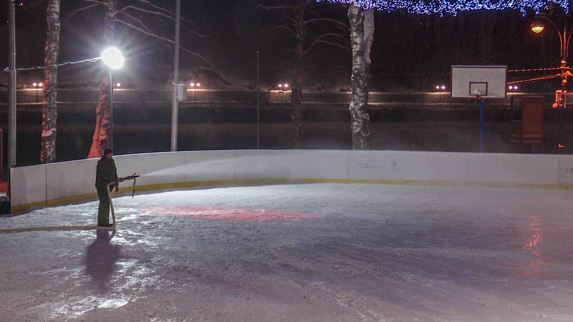 Клин, общество, каток, новый год, зима,