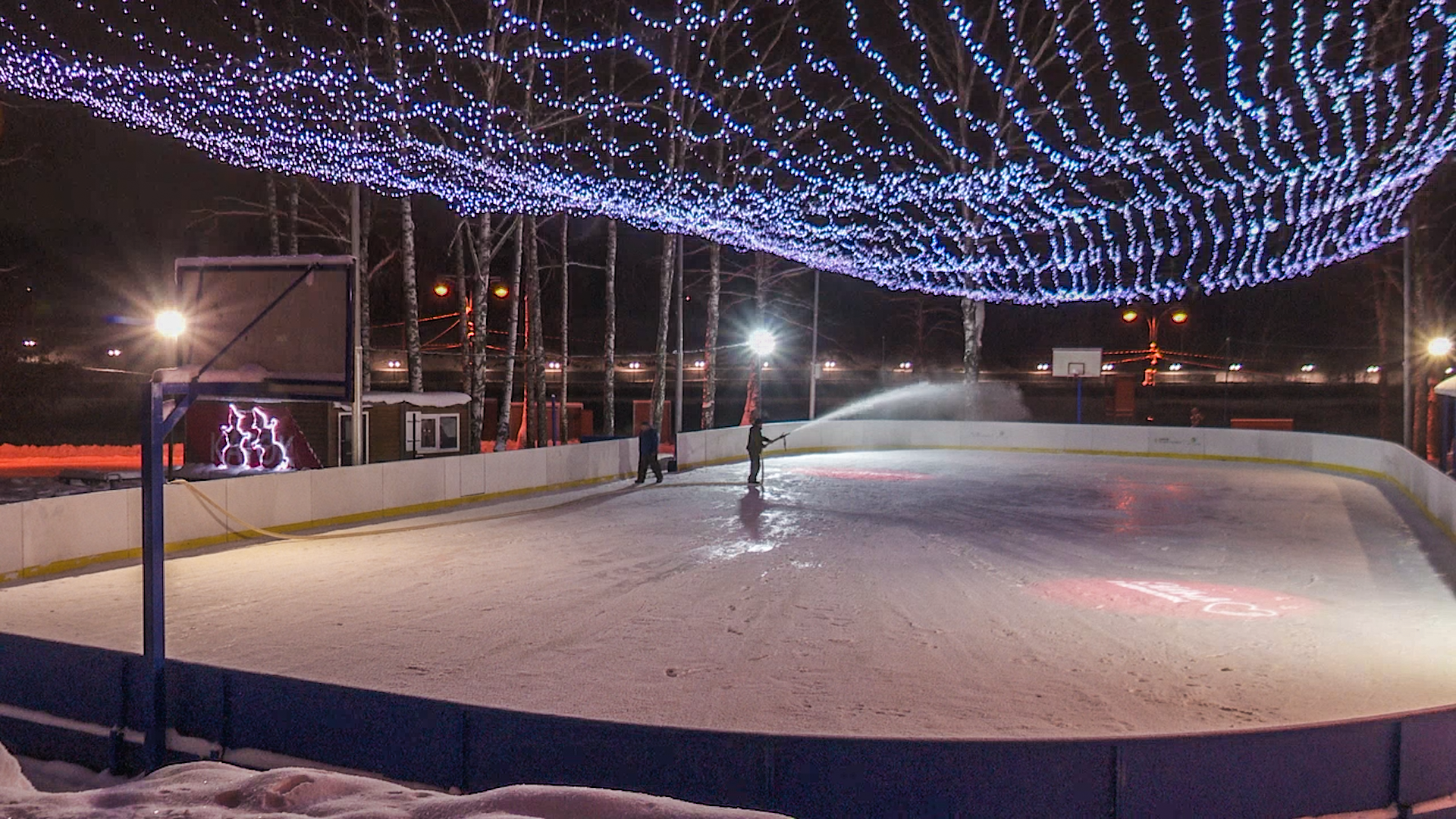 Клин, общество, каток, новый год, зима,