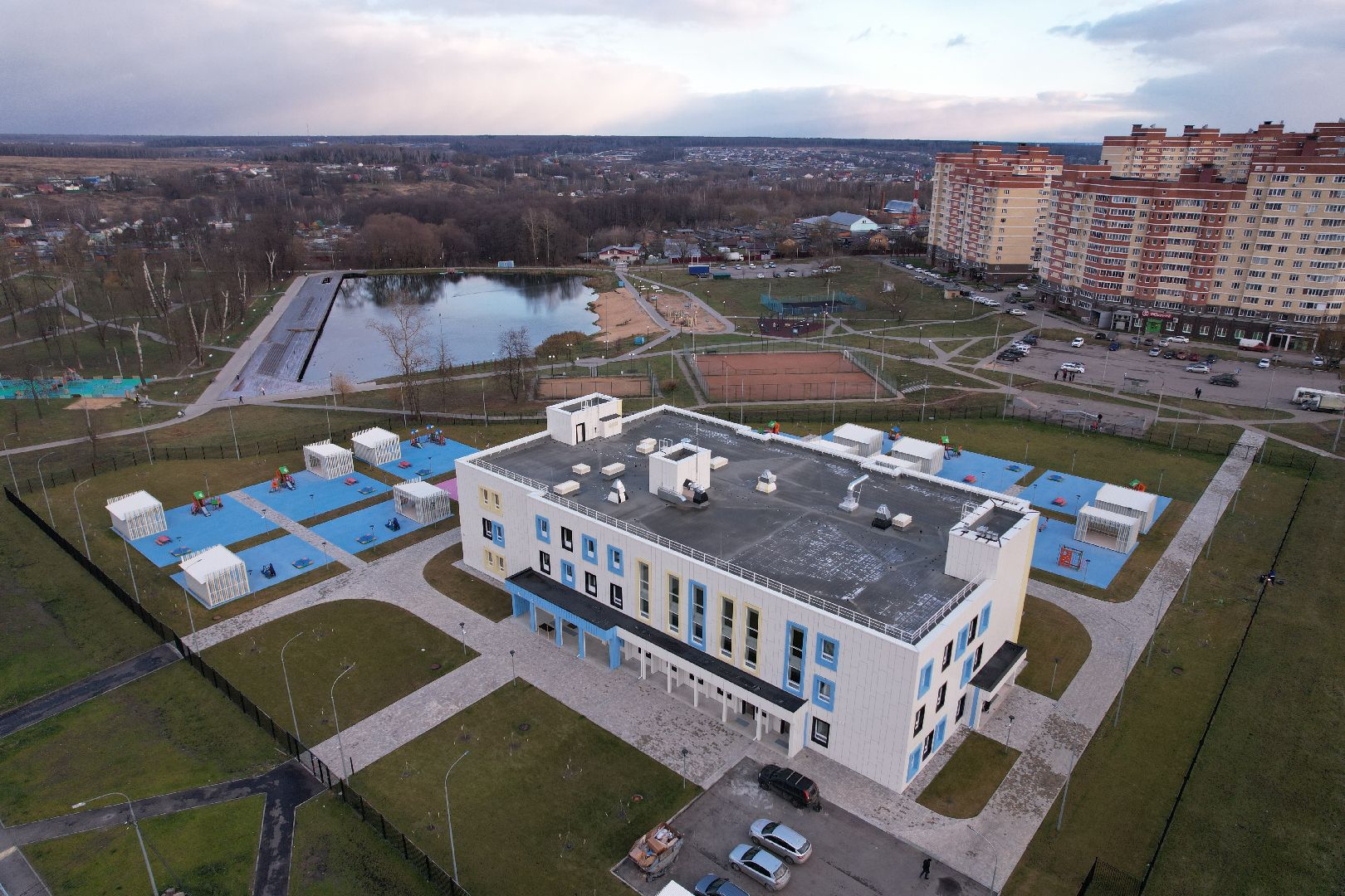 видео с коптера, сад, серпухов,