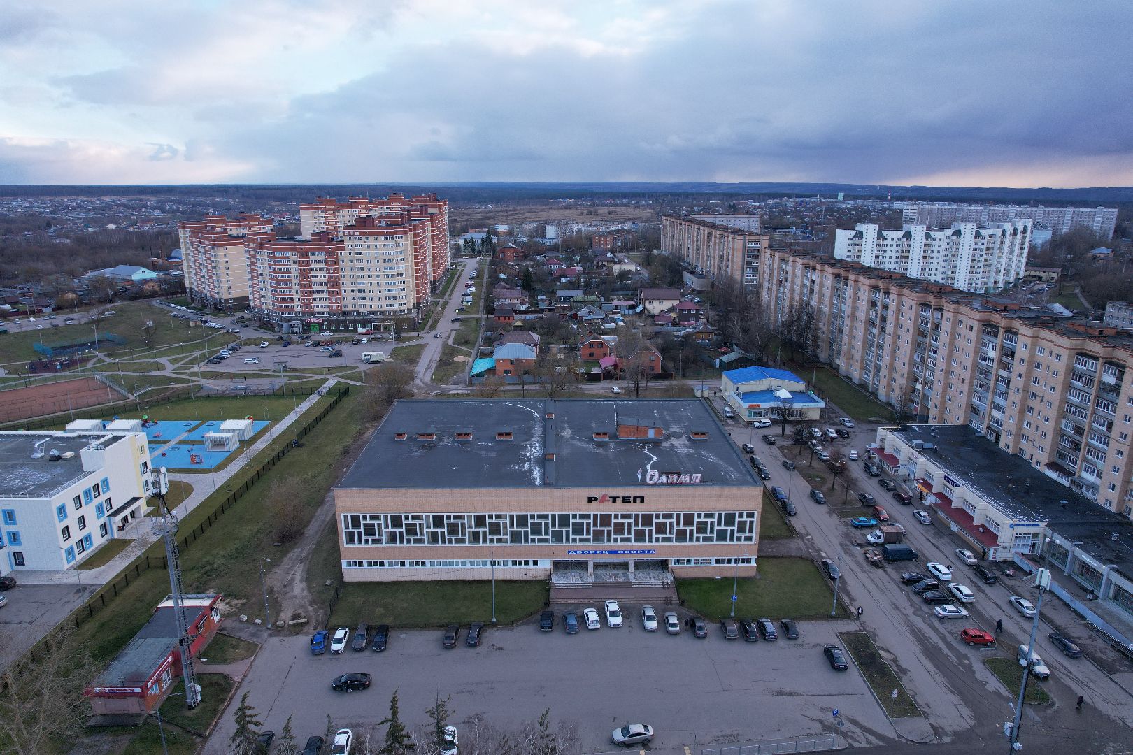 видео с коптера, сад, серпухов,