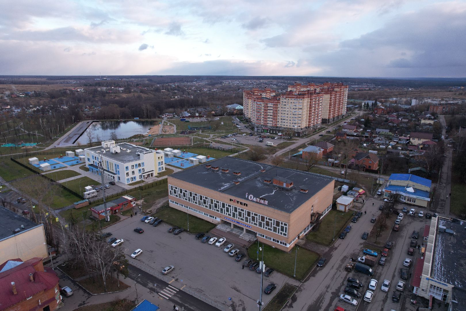 видео с коптера, сад, серпухов,