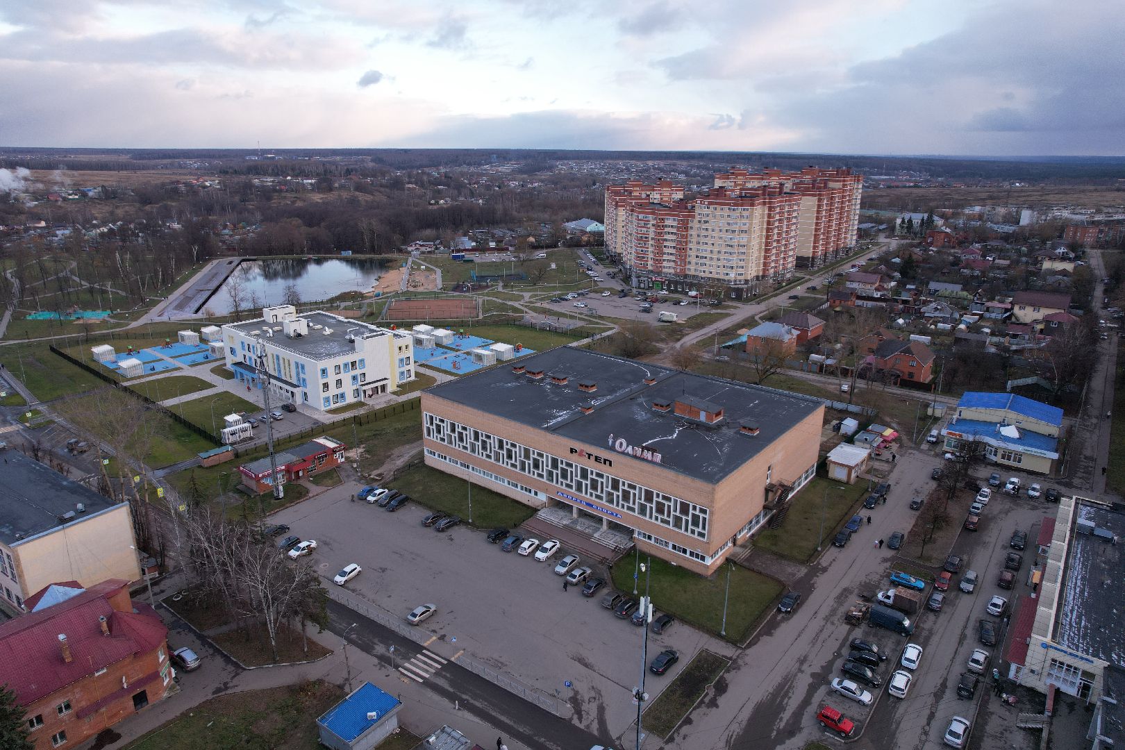 видео с коптера, сад, серпухов,