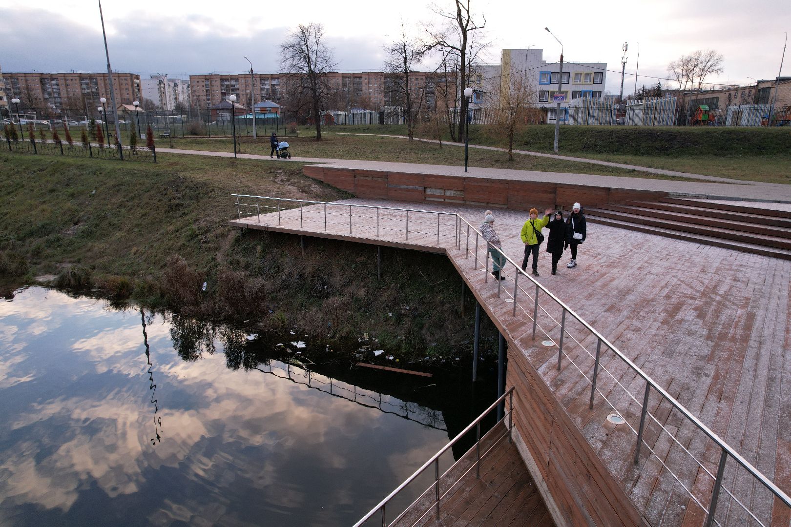 видео с коптера, сад, серпухов,