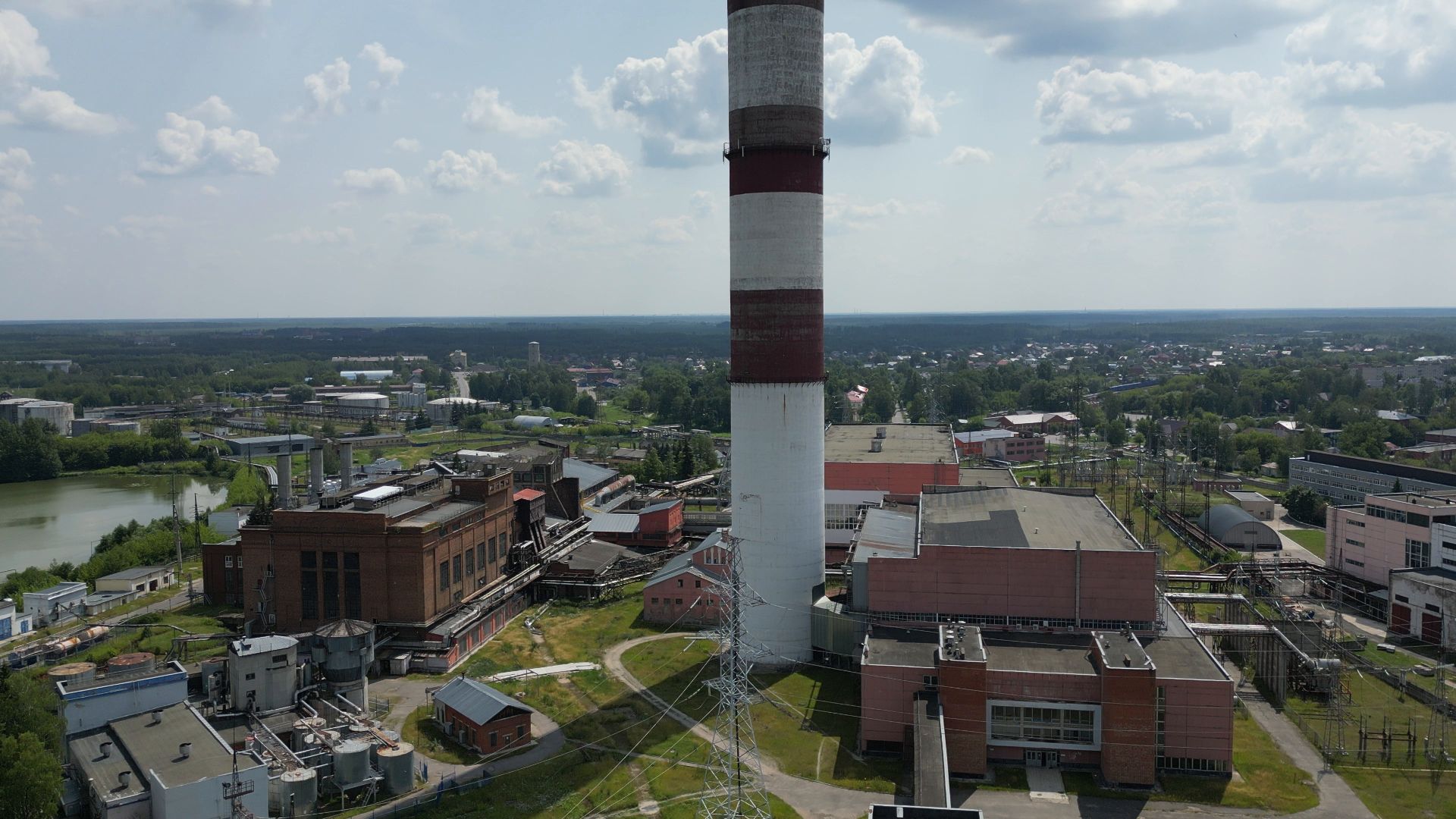 видео с коптера, электрогорск, города, промышленность,