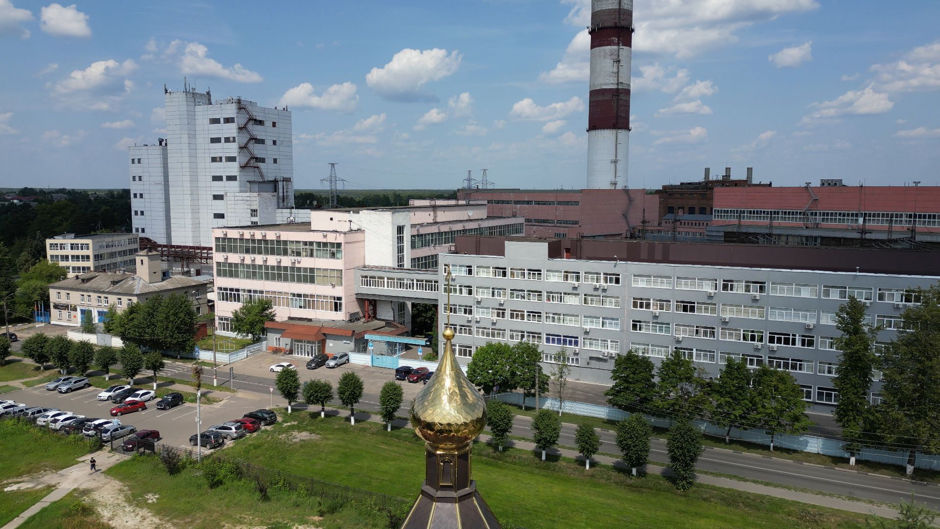 видео с коптера, электрогорск, города, промышленность,