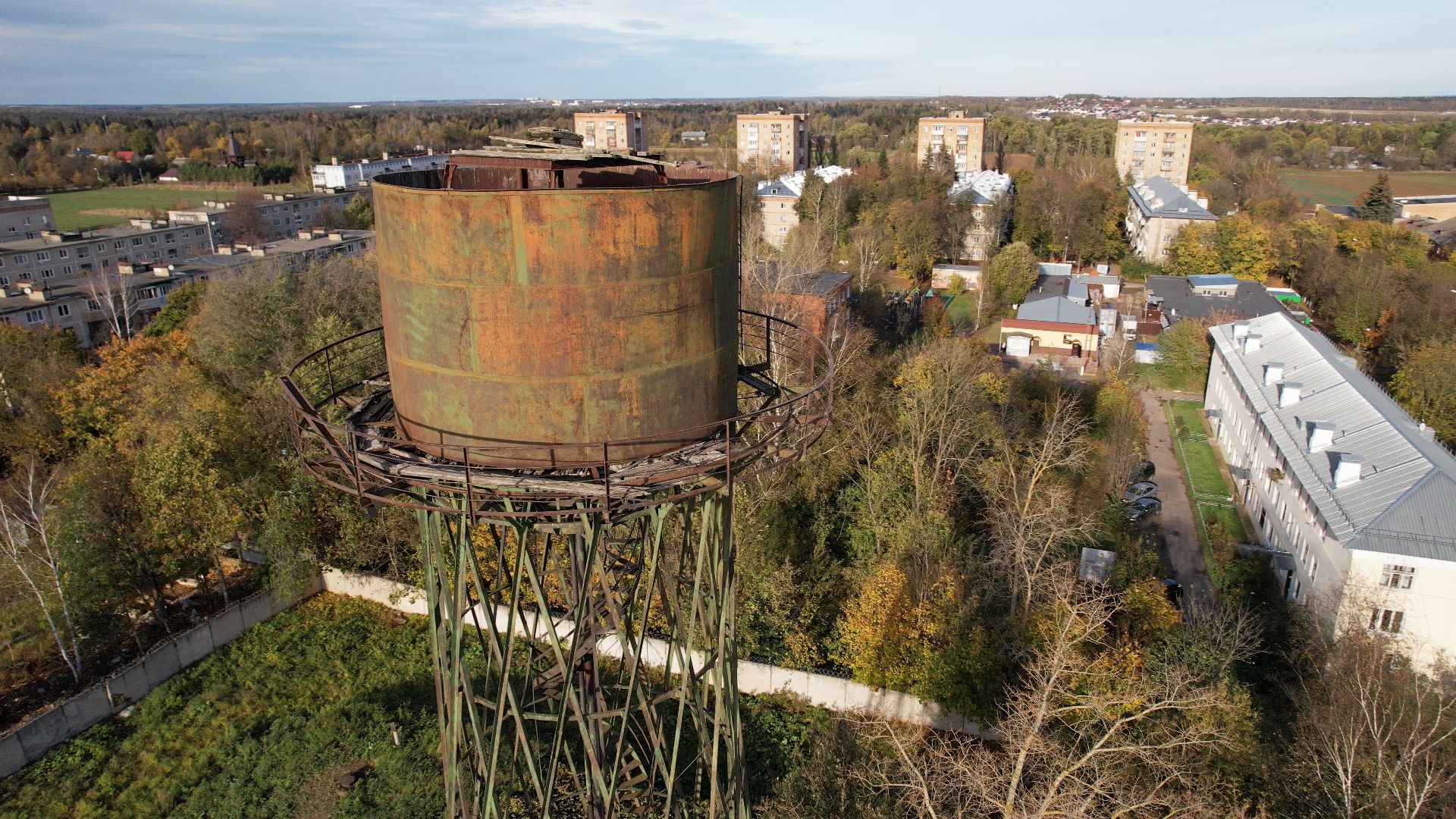 видео с коптера, лобня, история, города,