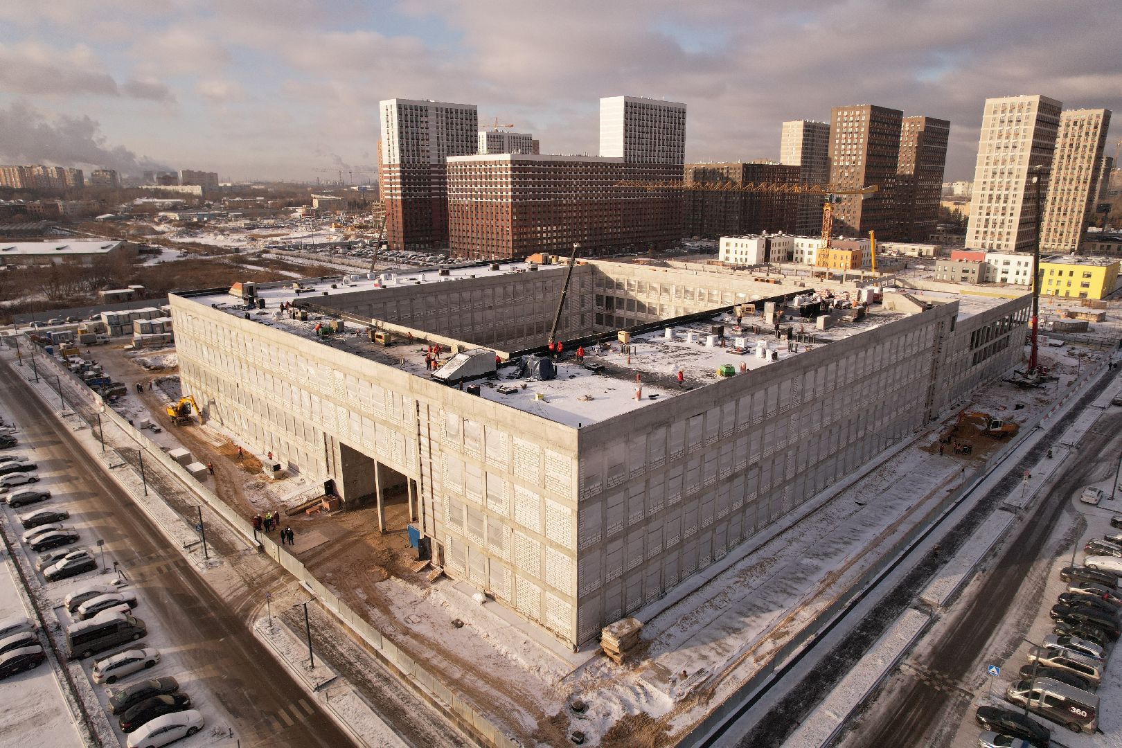 видео с коптера, котельники, школа,