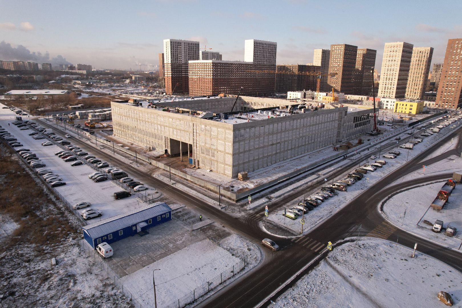 видео с коптера, котельники, школа,