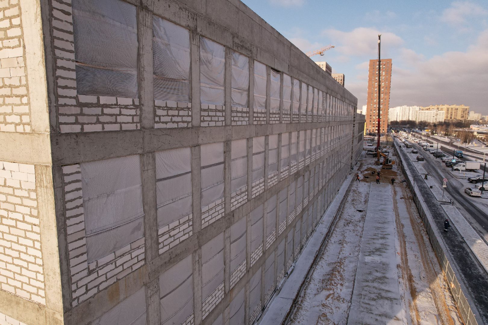 видео с коптера, котельники, школа,