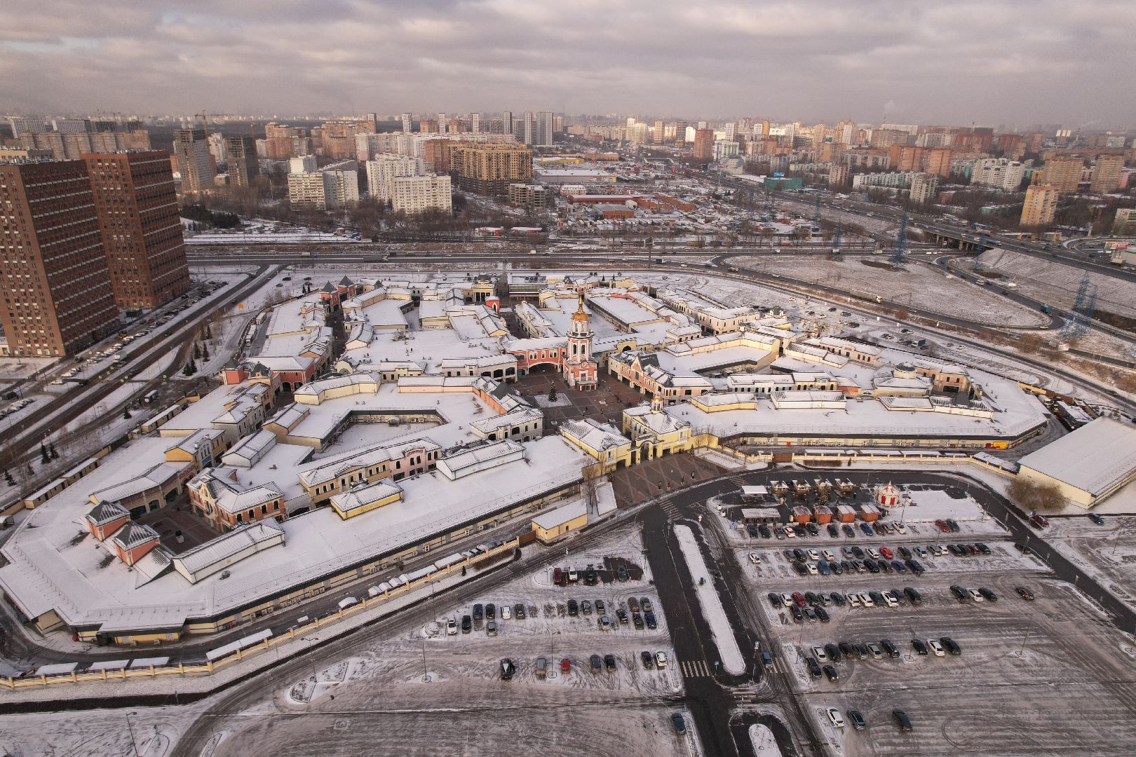 видео с коптера, котельники, школа,