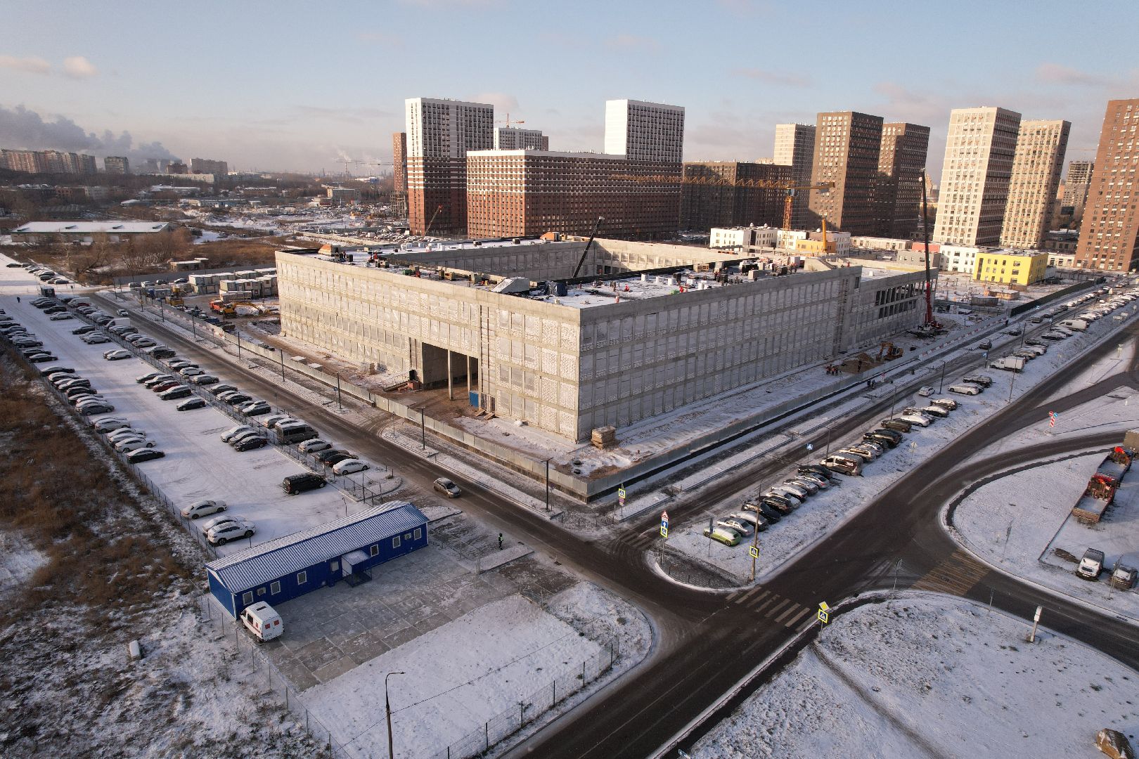 видео с коптера, котельники, школа,