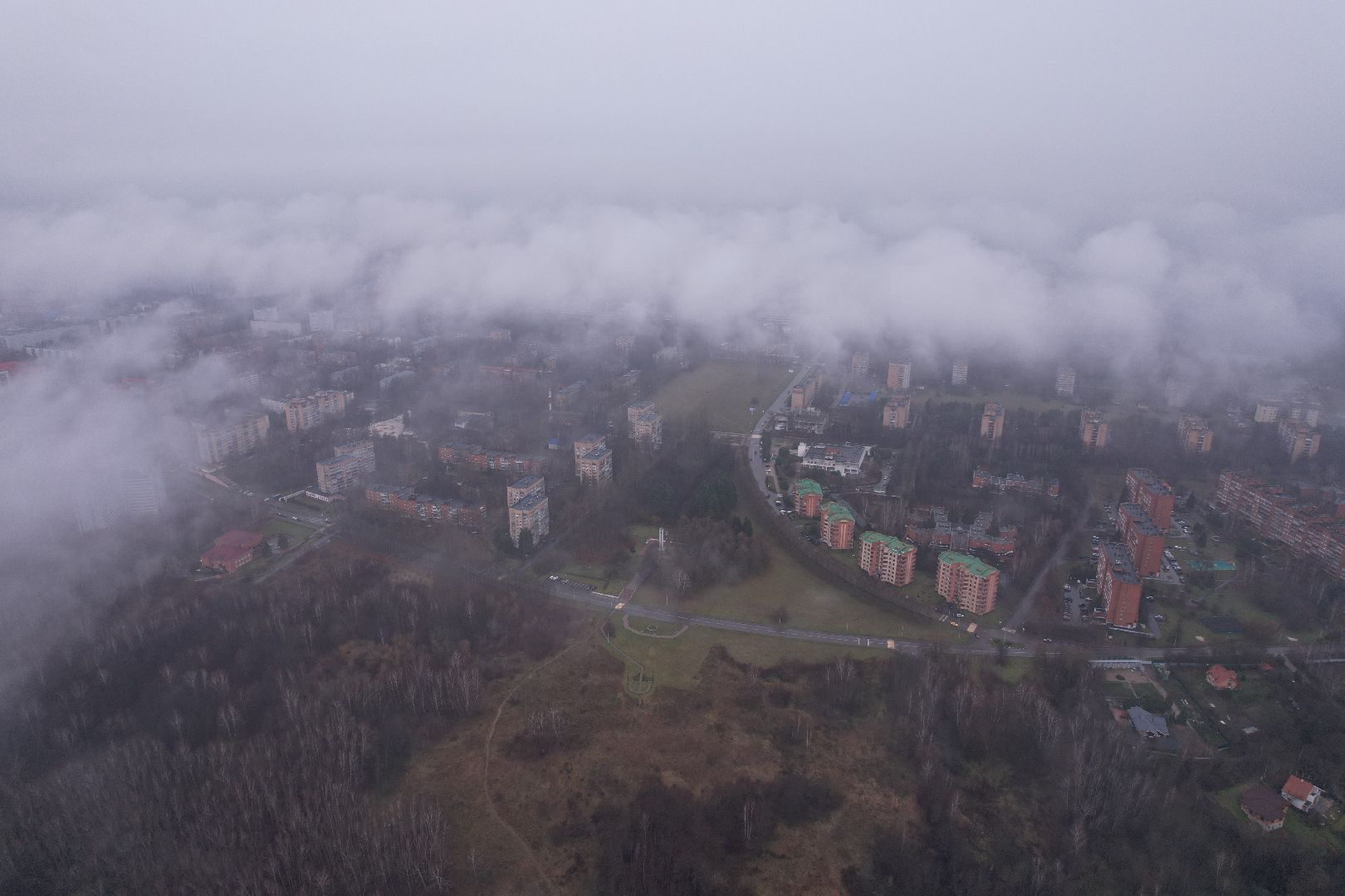 пущино, видео с коптера, благоустройство,