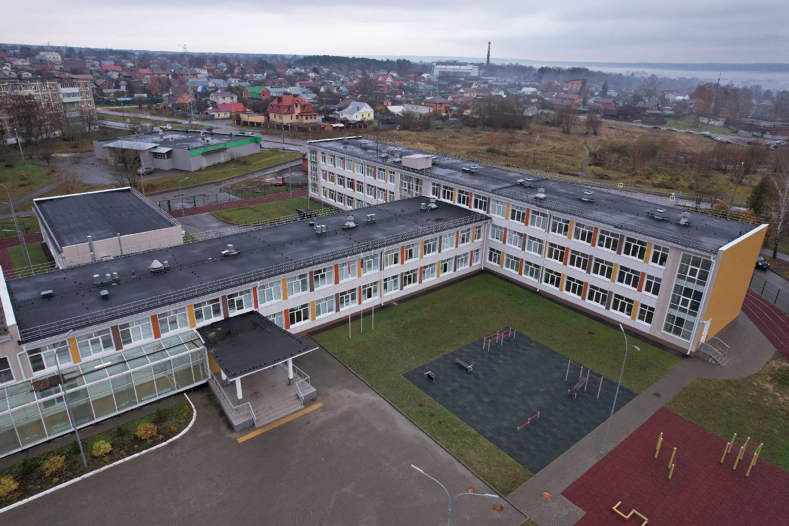 видео с коптера, озеры, образование, строительство,