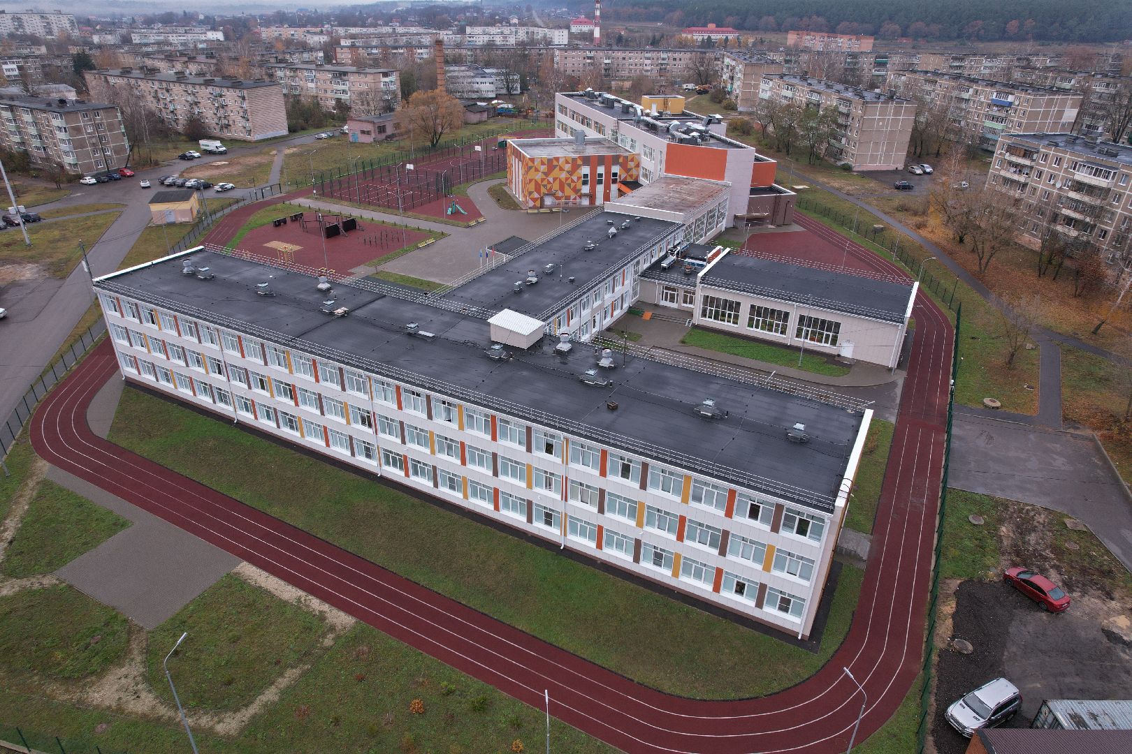 видео с коптера, озеры, образование, строительство,