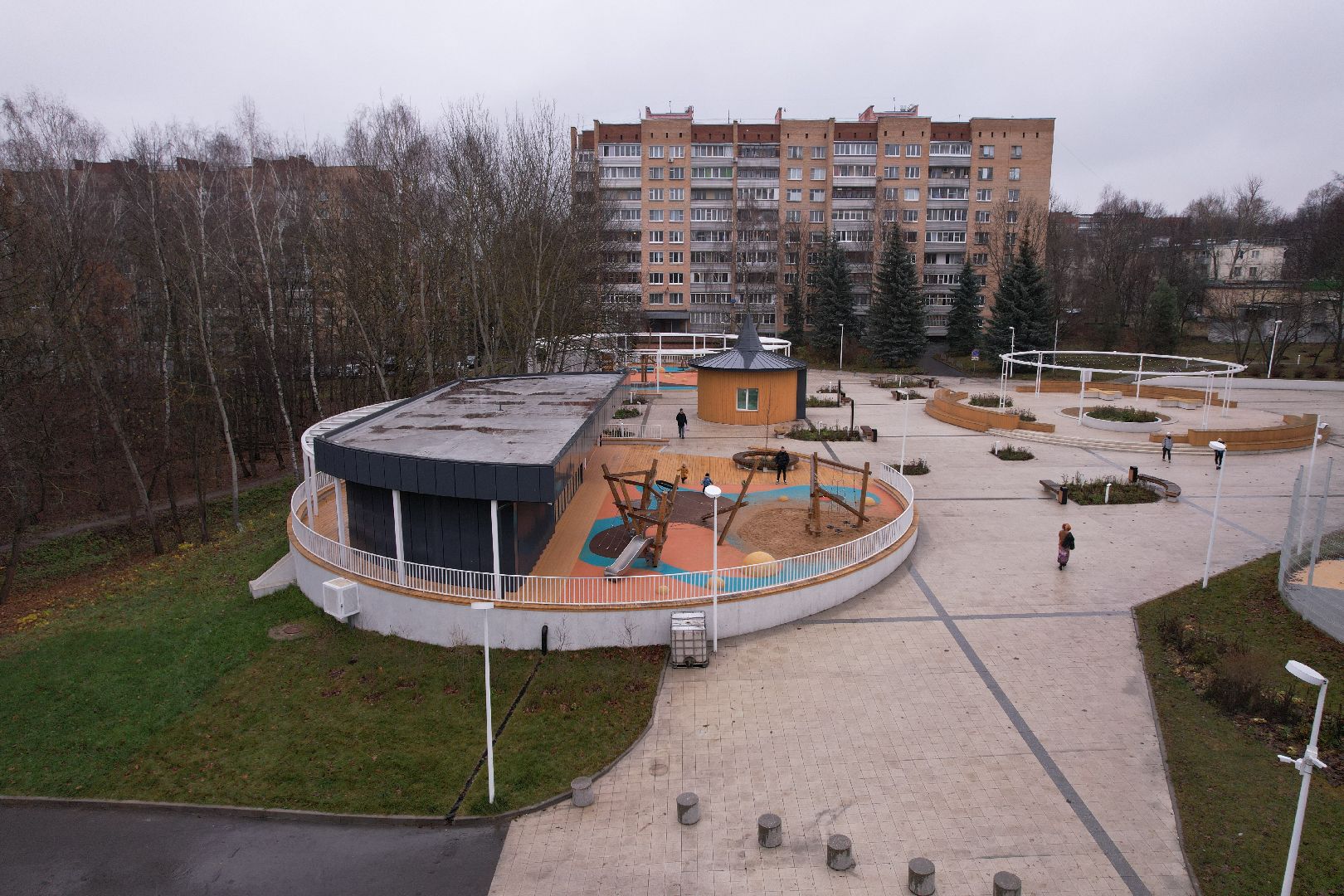 видео с коптера, благоустройство, пущино,