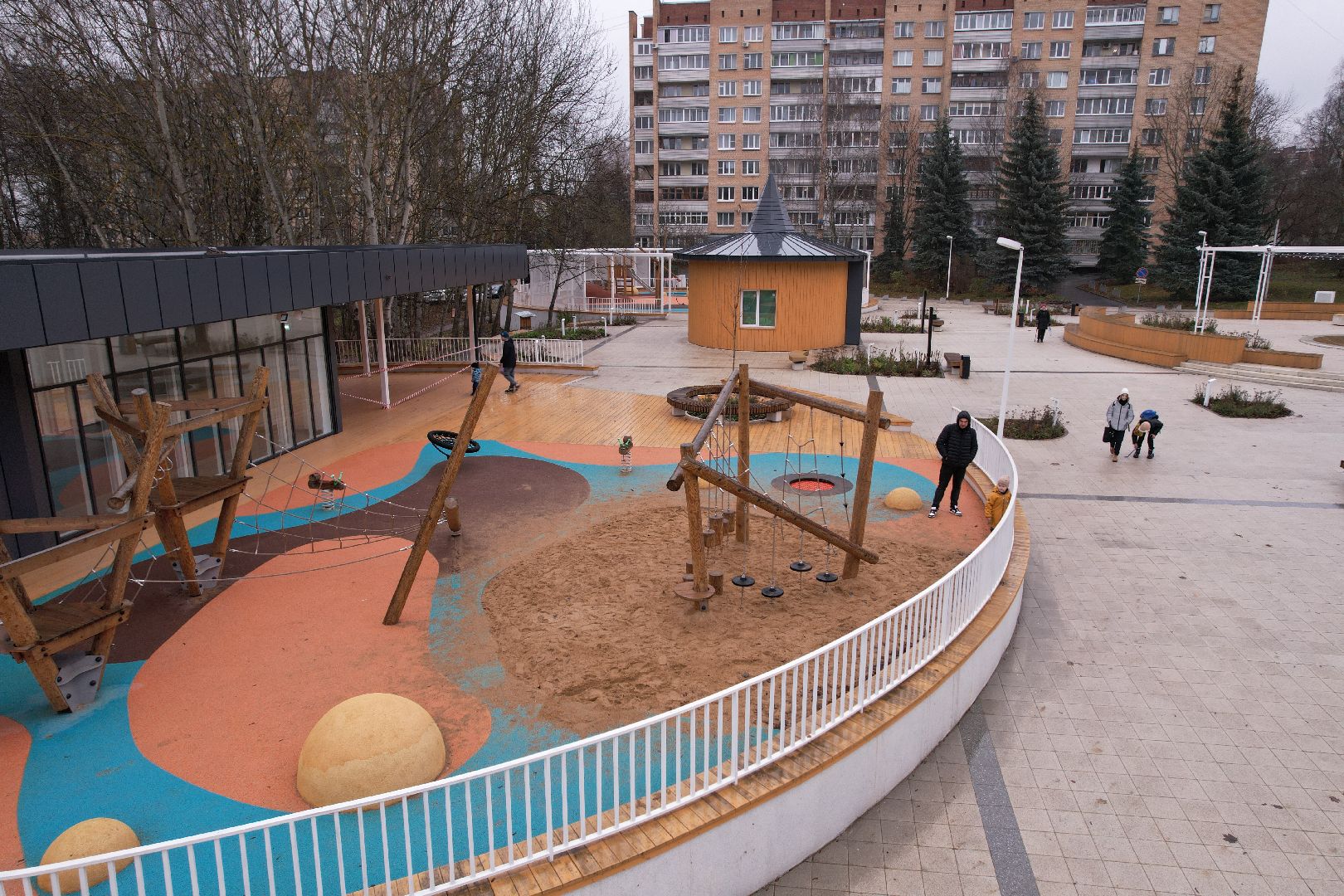 видео с коптера, благоустройство, пущино,