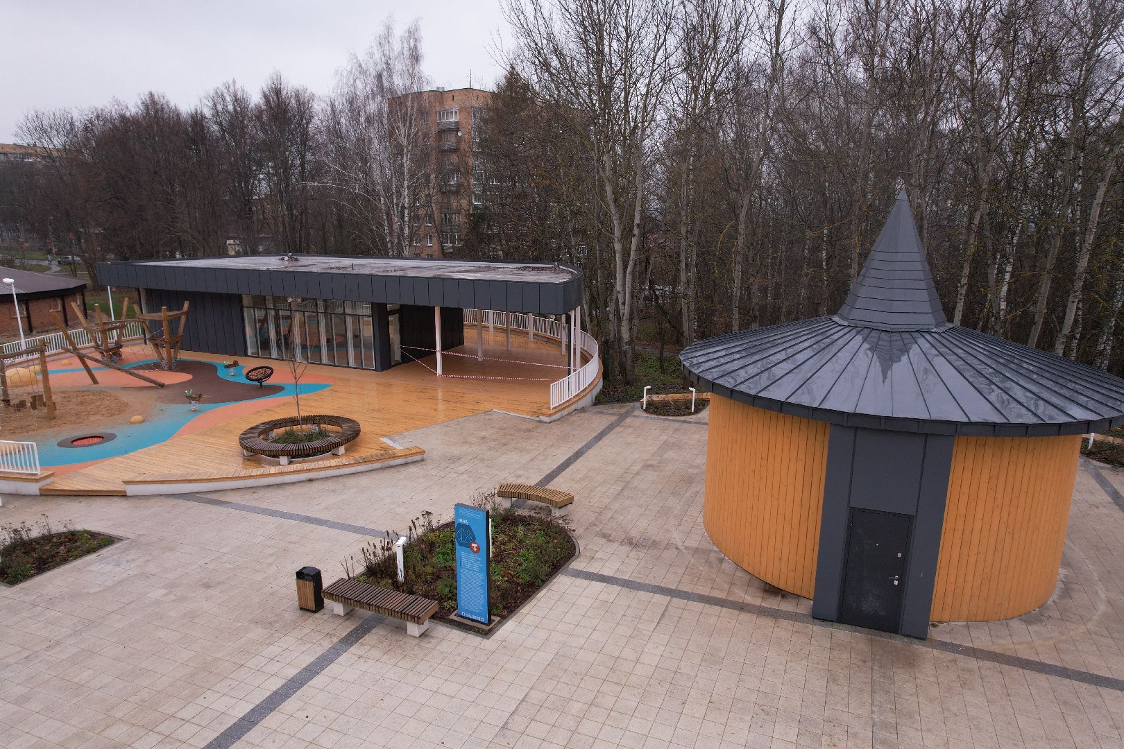 видео с коптера, благоустройство, пущино,