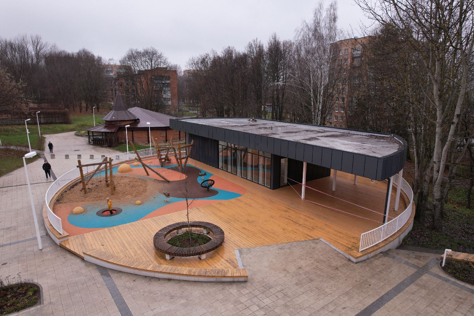 видео с коптера, благоустройство, пущино,