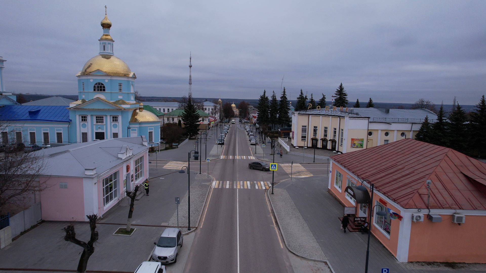 видео с коптера, кашира, благоустройство,