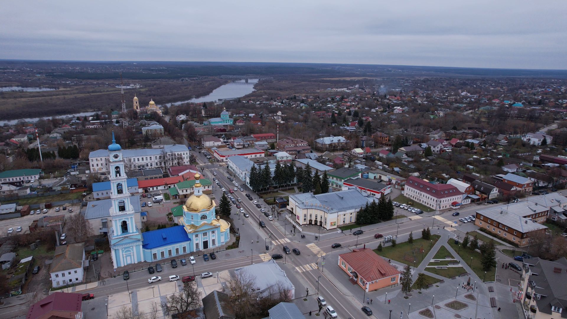 видео с коптера, кашира, благоустройство,