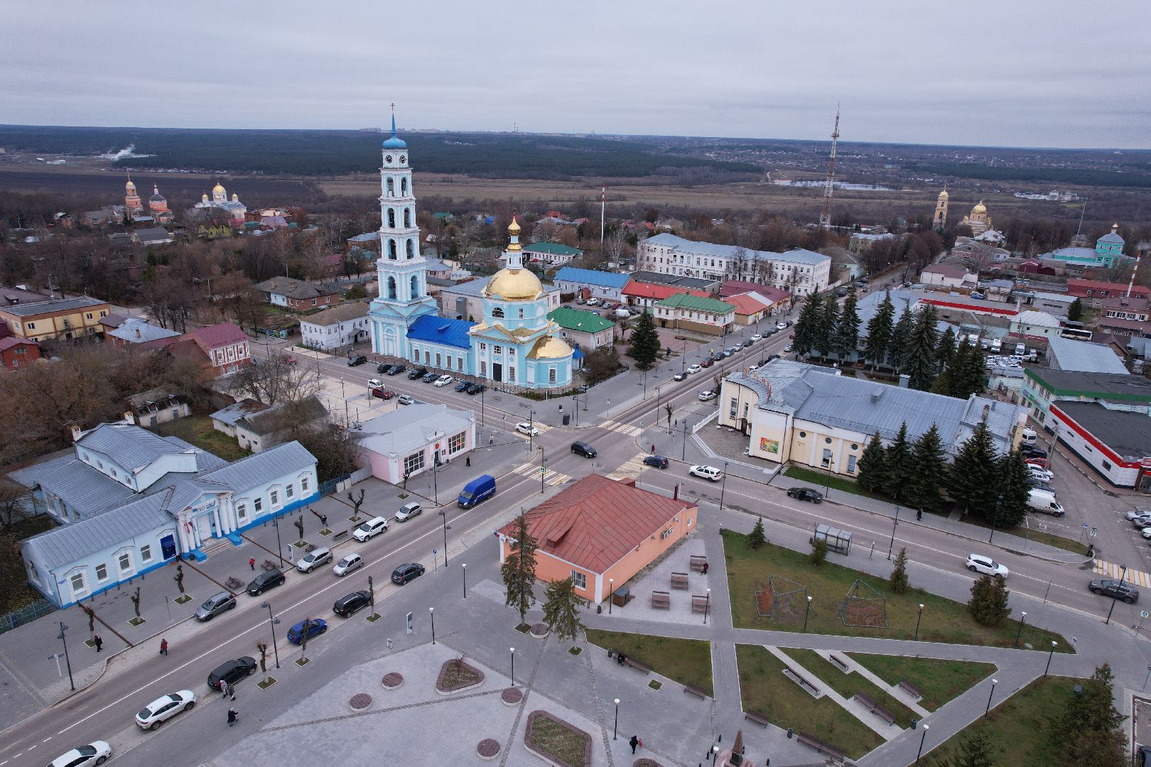 видео с коптера, кашира, благоустройство,