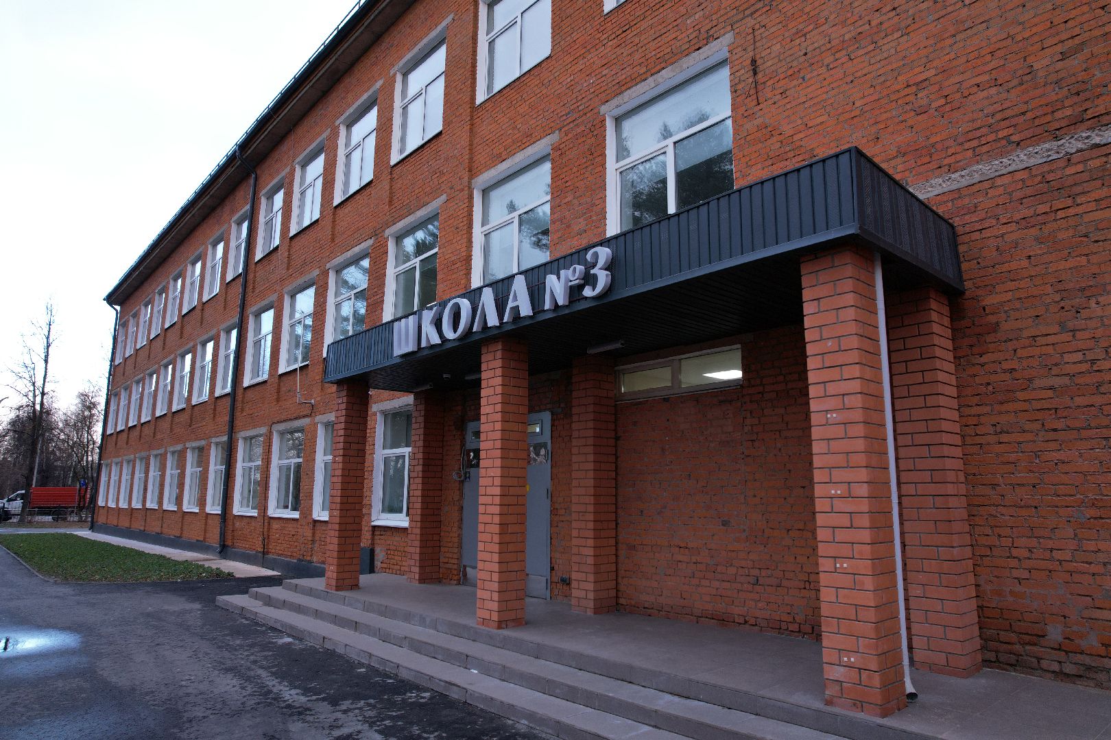 видео с коптера, школа, серпухов,