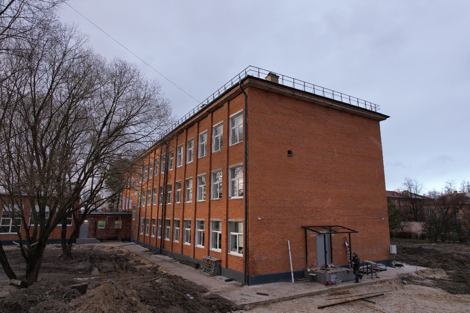 видео с коптера, школа, серпухов,