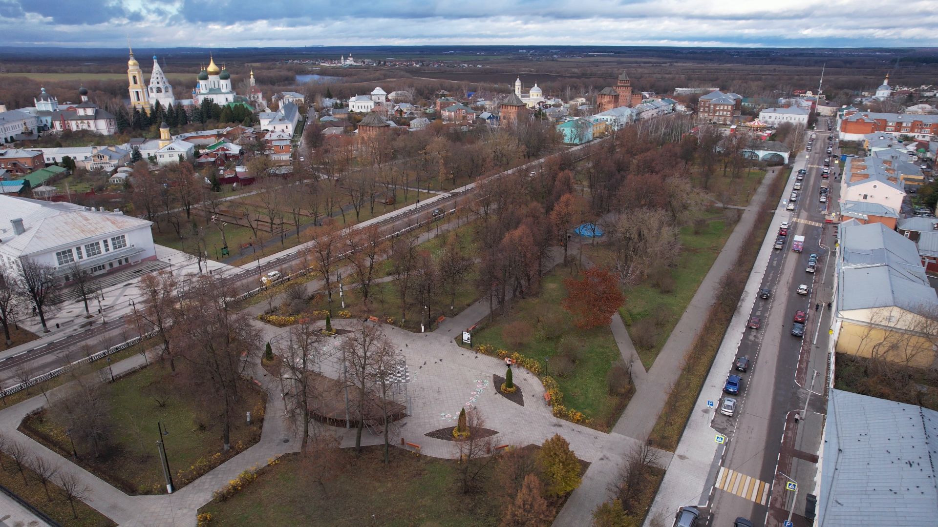видео с коптера, Коломна, благоустройство, туризм,
