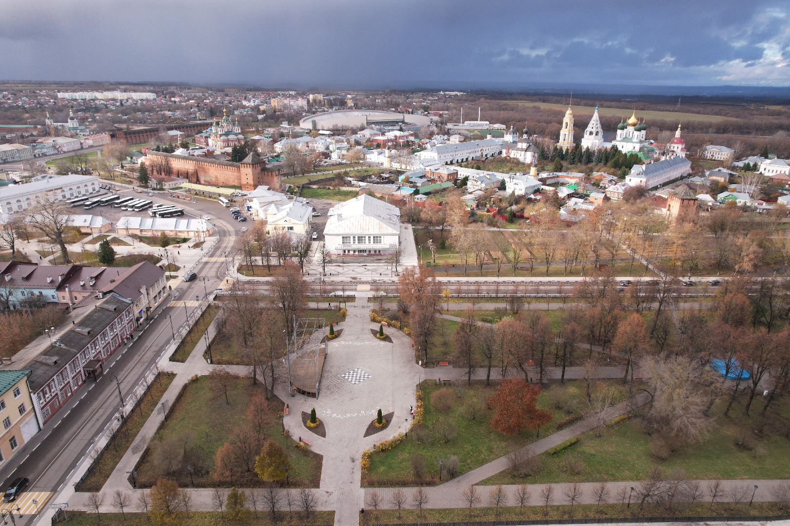 видео с коптера, Коломна, благоустройство, туризм,