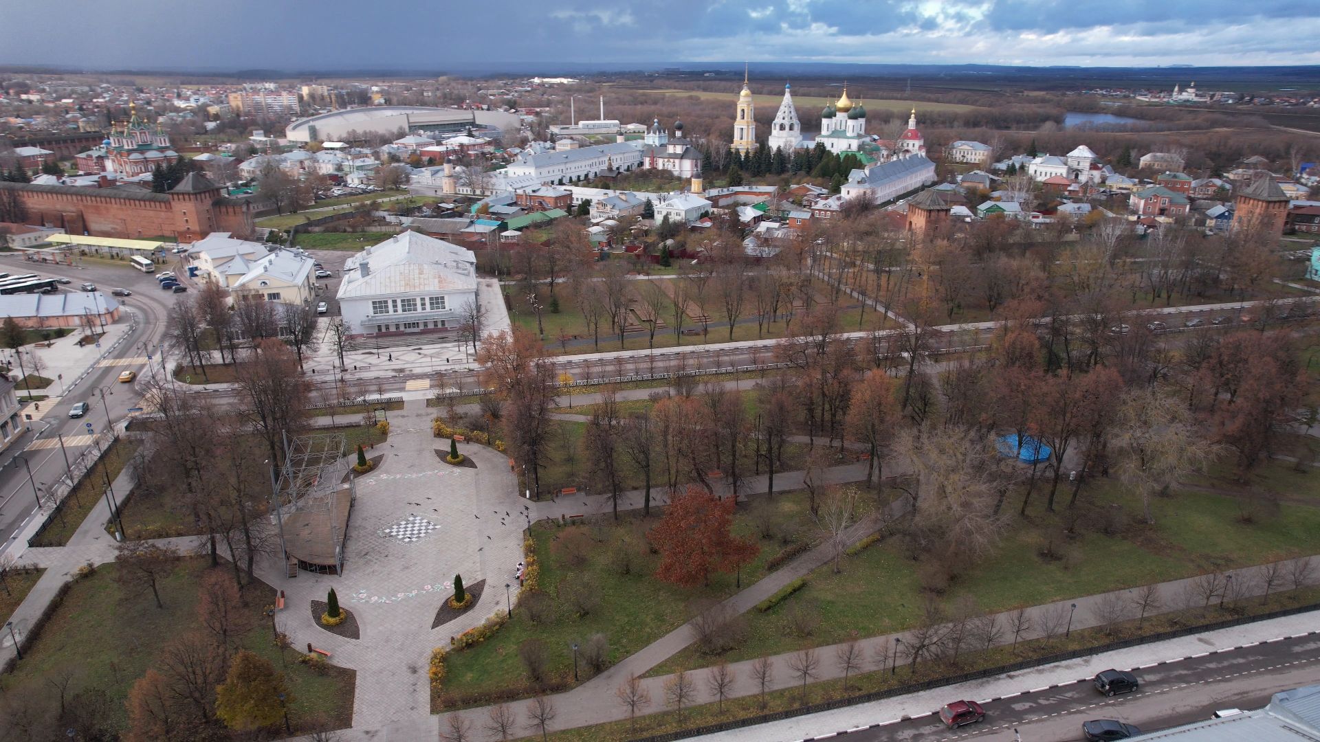 видео с коптера, Коломна, благоустройство, туризм,