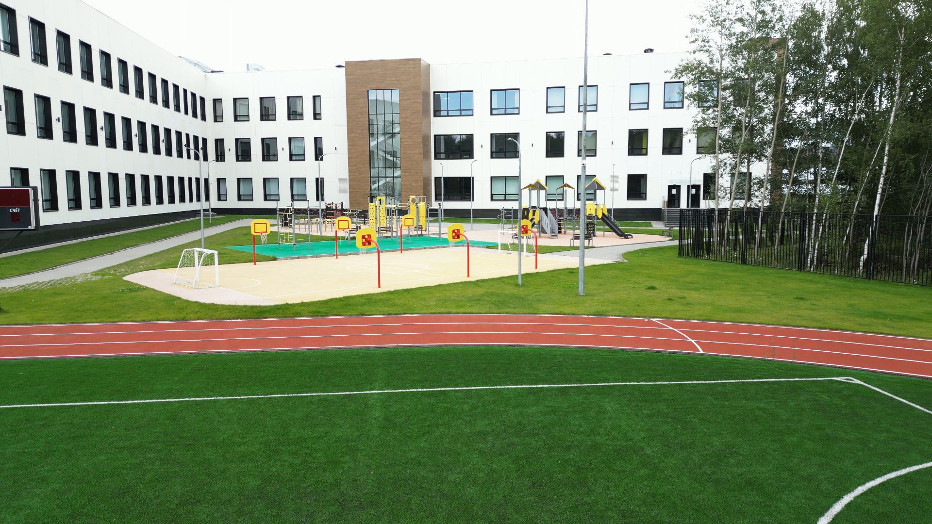 черноголовка, школа, строительство, видео с коптера,