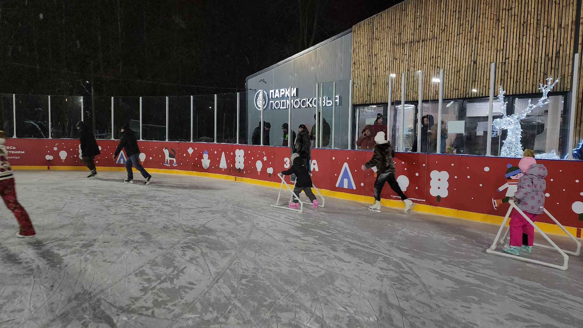 Серпухов, Подмосковье, зима в подмосковье, каток в парке, зимний досуг,