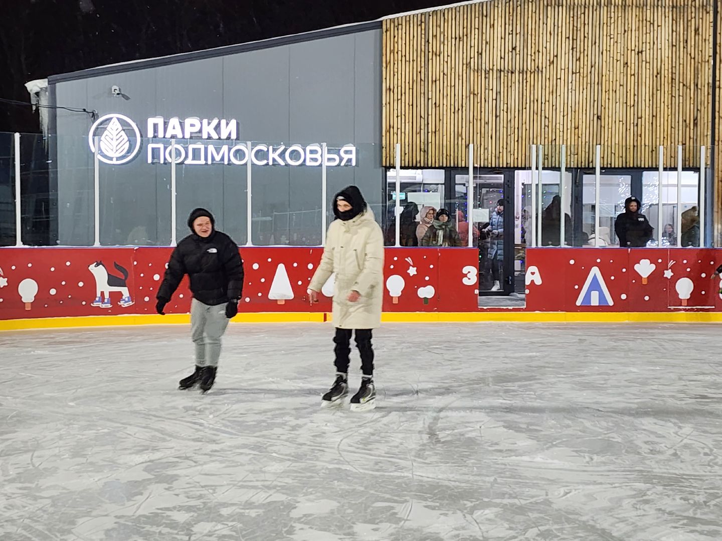 Серпухов, Подмосковье, зима в подмосковье, каток в парке, зимний досуг,